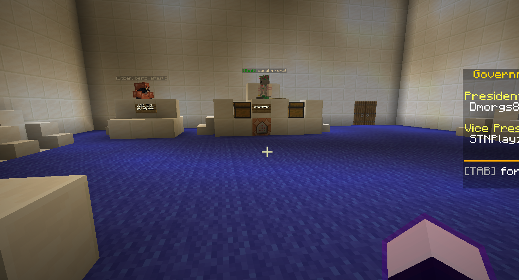 Citizens gathered in the government hall
