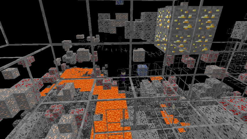 X-Ray makes stone transparent so you can see every ore — instantly bannable